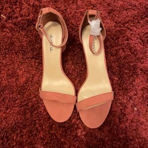 Just Fab Blush Pink Jacey Cylinder Heeled Sandal